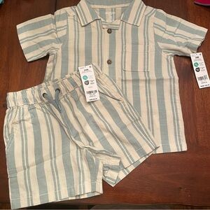 OshKosh B'gosh Blue and White Striped Set